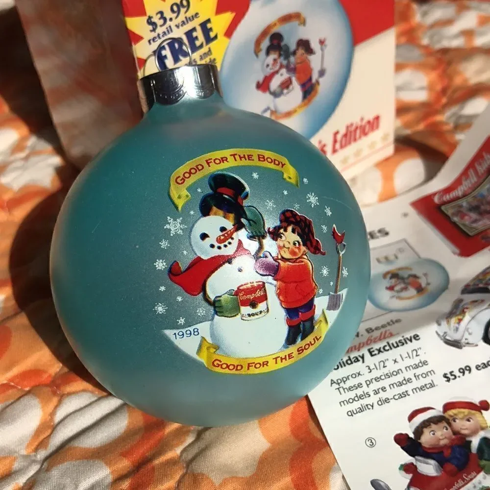 1998 Campbell’s Ornament NIB Features Classic recipes collectible brochure retro
